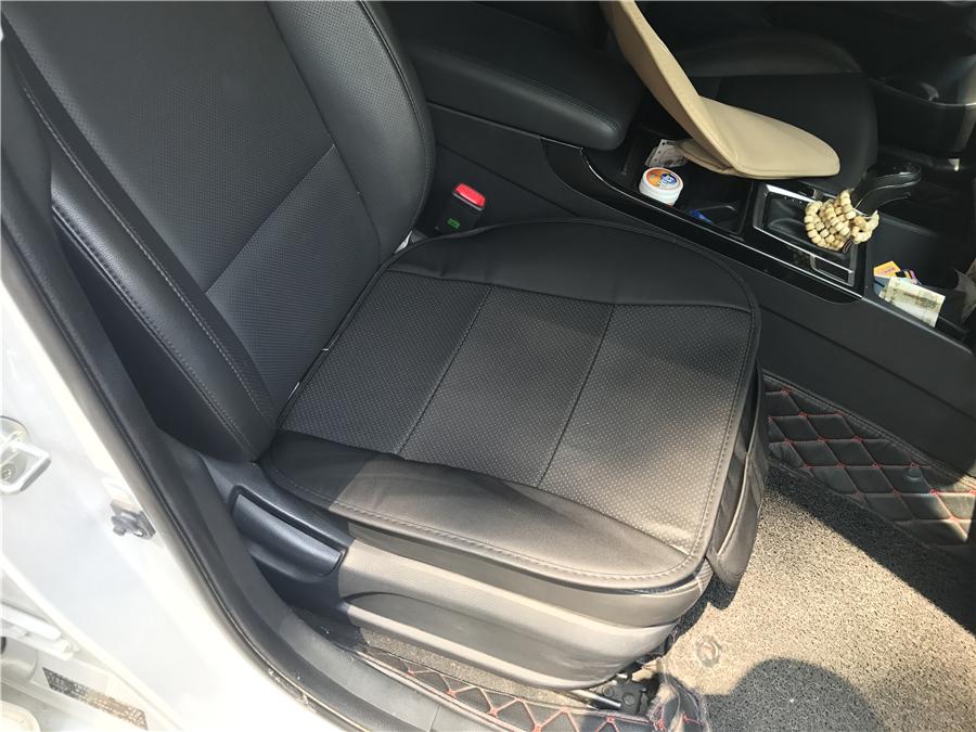 2 шт. Роскошный чехол на сиденье автомобиля из ПУ кожи, защитный чехол-подушка, черный, передний чехол, универсальный