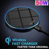 50W Qi Wireless Charger Fast Charging Pad for All Qi Standard iPhone Samsung Huawei Xiaomi Android Mobile Phone