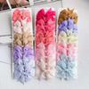 10Pcs Bows Elastic Hair Rubber Band Hair Ties Ribbon Pigtail Grosgrain Hair Accessories Girl Head Bands For Children