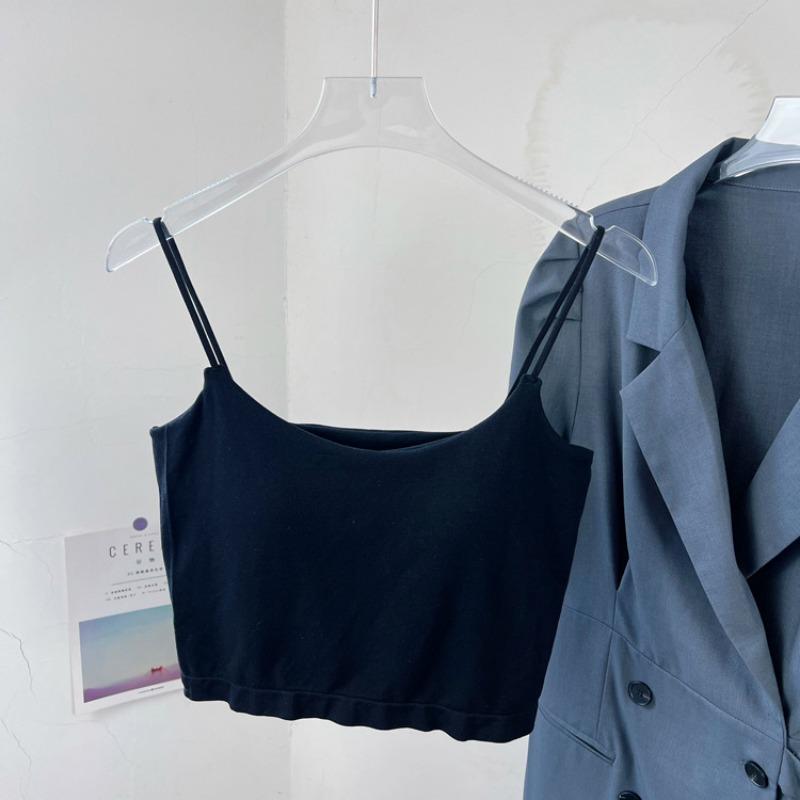 Ледяной шелковый однотонный жилет-халтер на нижней части внутренней стороны, чтобы носить чистый сладкий и пряный бюстгальтер сзади, интегрированный анти-воздействие