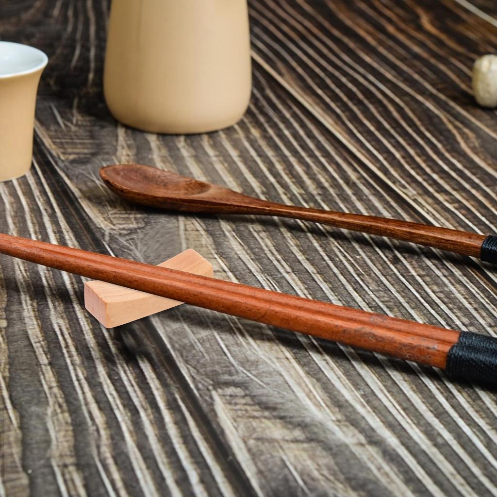 DOITOOL Chopstick Rest Wooden Spoon Rest Chopstick Pillow Spoon Rest Japanese Style Chopstick Stand Cutlery Rest Japanese Tableware Decoration