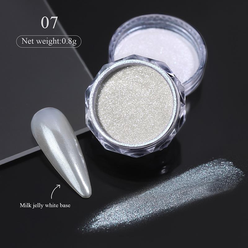 Nail Art Gradual Change Powder Pearlescent Shell Glitter Powder, Versatile Cloud Mist Powder Gradual Change Diy Manicure Polarizer Flour