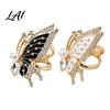 Scarf Holder Rhinestone Butterfly Ring Elegant Slide Sparkling Clip Ring for Women Silk Scarves Shawls Shirts Neckerchiefs