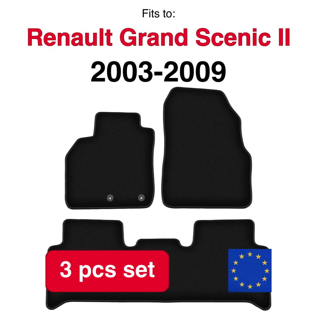 Basic Velour Floor Mats For Renault Scenic Ii Minivan (2003-2009)