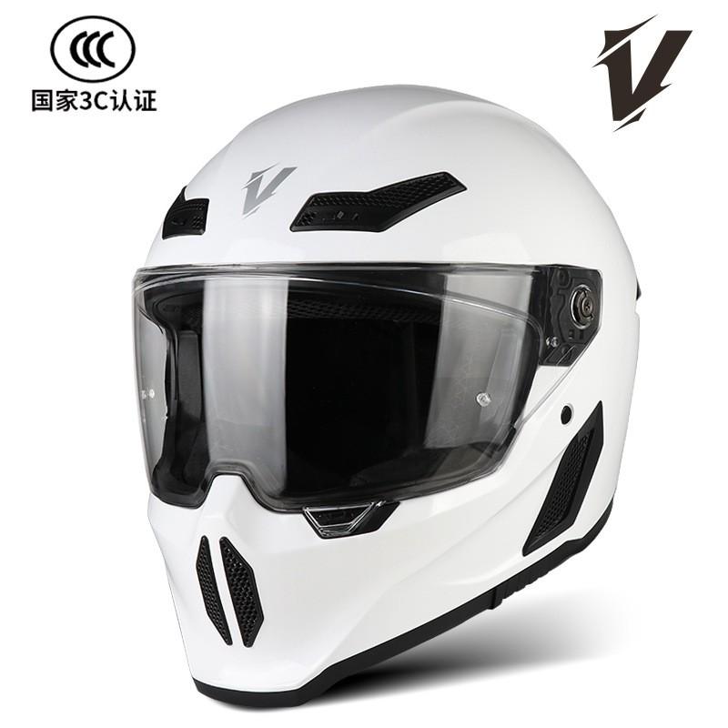 Full Face Motorcycle Helmet DOT Certified ABS Shell With Removable Visor Liner All-Season Adult Riding Gear