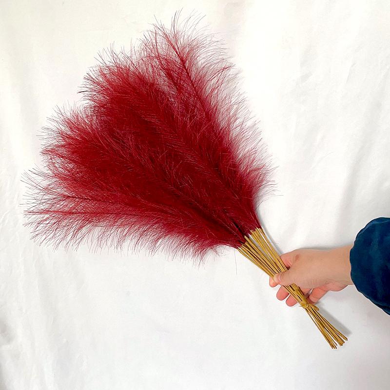 10pcs 55cm Faux Pampas Grass Artificial Pompous Grass Vase Filler Flower for Home Living Room Kitchen Wedding Boho Decor