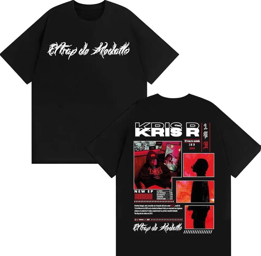 Rapper Kris R Trap De Medallo 2026 Tour Graphic Tshirts Men Women Fashion Hip Hop Retro T Shirt Cotton Casual Oversized Tshirt