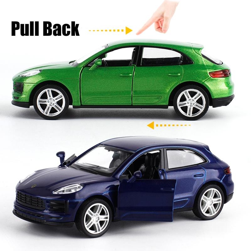 AABKN1 1/36 Porsche Macan SUV Toy Car Model For Children 5'' RMZ CiTY Diecast Sport Miniature Pull Back Collection Gift For Kid Boy