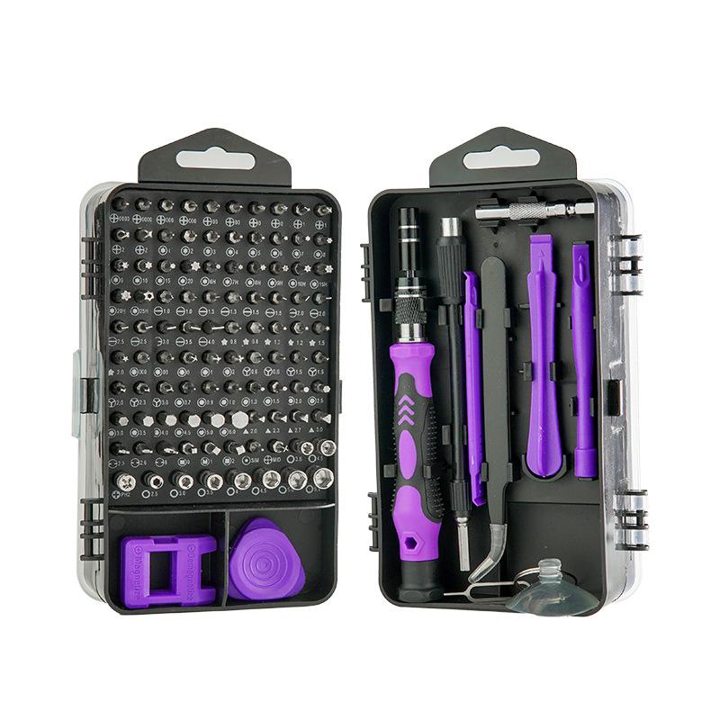 Комплект для ремонта компьютера, набор магнитных отверток для ноутбука 122 в 1, набор прецизионных отверток, набор малых ударных отверток с футляром