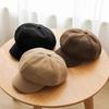Duck Tongue Retro Berets Hat Solid Color Painter Cap Casual Vintage Newsboy Cap  Female