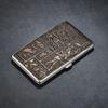 Metal PU Leather Cigarette Case Portable 20 Sticks Capacity Cigarette Holder for Men Women Smoking Accessories Box