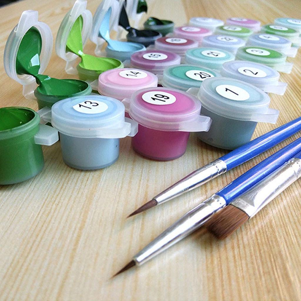 40X50cm Краска Холст DIY Картина маслом Архитектурная картина маслом