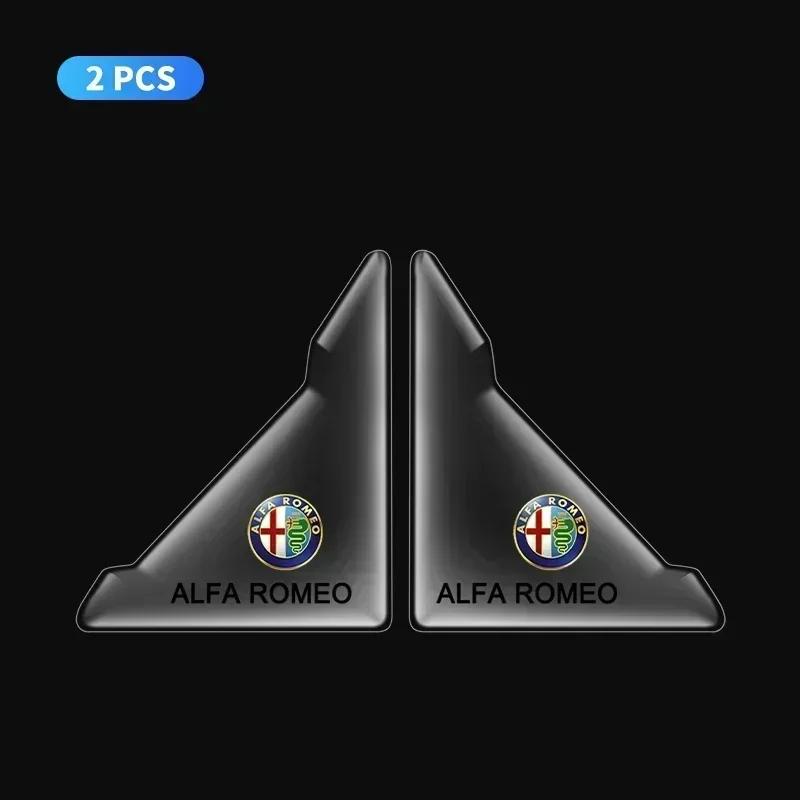 SVBKD1 2pcs/set Car Door Corner Transparent Protective Stickers For Alfa Romeo 4C 159 166 Spider Giulia Giulietta 156 Mito 8C GT