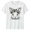 Floral Rabbit Woodland Botanical Unisexs TShirt Rabbit Design