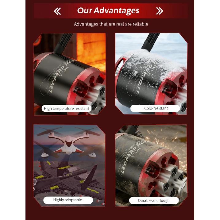 Leopard Hobby LC3542 Brushless Outrunner Motor High Torque 4S-6S For 1/10 Fixed Wing RC Model Parts