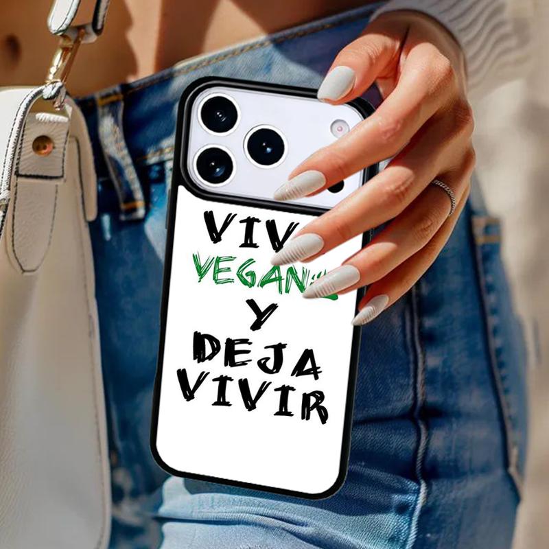 VEGAN QUOTES LOVE VEGGIE Phone Case For iPhone 17 Air 14 15 13 12 Max Cover For Apple 16e 11 Pro Max Plus Coque