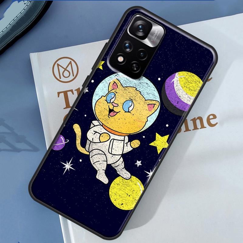 Чехол с котами в космосе для Xiaomi Redmi Note 14 13 Pro 12 11 9 10 9S 10S 11S 12S Redmi 13C 10C 12C 14C