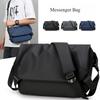 Men's Fashion Waterproof Crossbody Shoulder Bag Lightweight Large Capacity Casual PU Messenger Bag