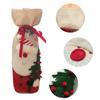 Dinner Party Table Decor Snowman Santa Claus Christmas Ornaments Bottle Dress Up Wine Bottle Cover