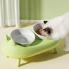 Миска для кошек Керамическая миска для кошачьего корма Миска для кошачьего риса Высокая миска Наклонная горловина для защиты шейных позвонков и предотвращения опрокидывания Двойные миски