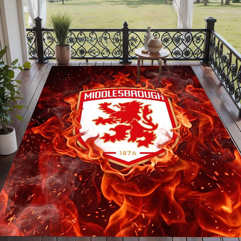 Soft Floor Carpet Middlesbrough FC Pattern Area Rug Decorative Mat For Home Room Decoration