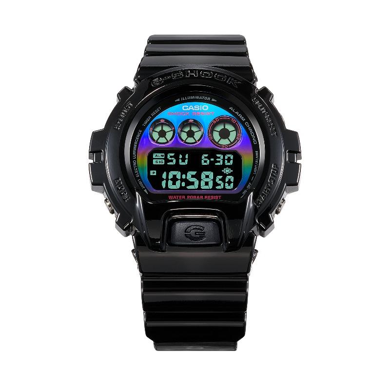 Casio Мужские кварцевые часы G-SHOCK с resin-корпусом, водозащитой 200 м, ударопрочностью, будильником DW-6900RGB-1