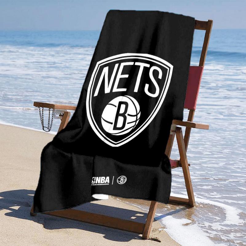 Ultra-Soft Beach Towel with Brooklyn Nets Theme,Ideal for Pool - Camping, Diving - Perfect Travel Essential, Vibrant Beach Towel.
