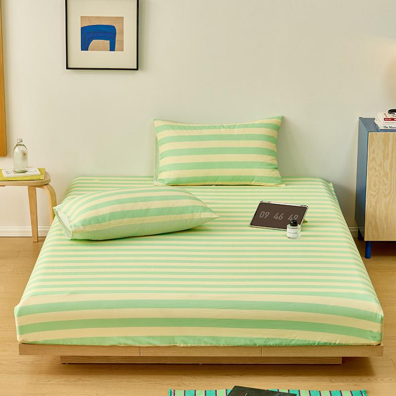 100% Хлопковая Простыня Приятная к коже Простыня на резинке Простой стиль Покрывало для кровати Эластичное Постельное белье простыня (Наволочка Нужен заказ)