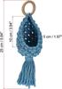 Mini Hallway Hanging Ornament: Woven Cotton Mesh Bag for Green Plant or Bird's Nest