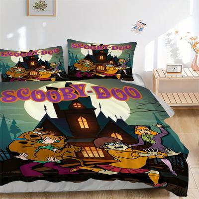 Постельное белье Scooby-Doo Mystery Night Пододеяльник Подарок для спальни, Включает 1 пододеяльник и 2 наволочки, Без наполнителяB504