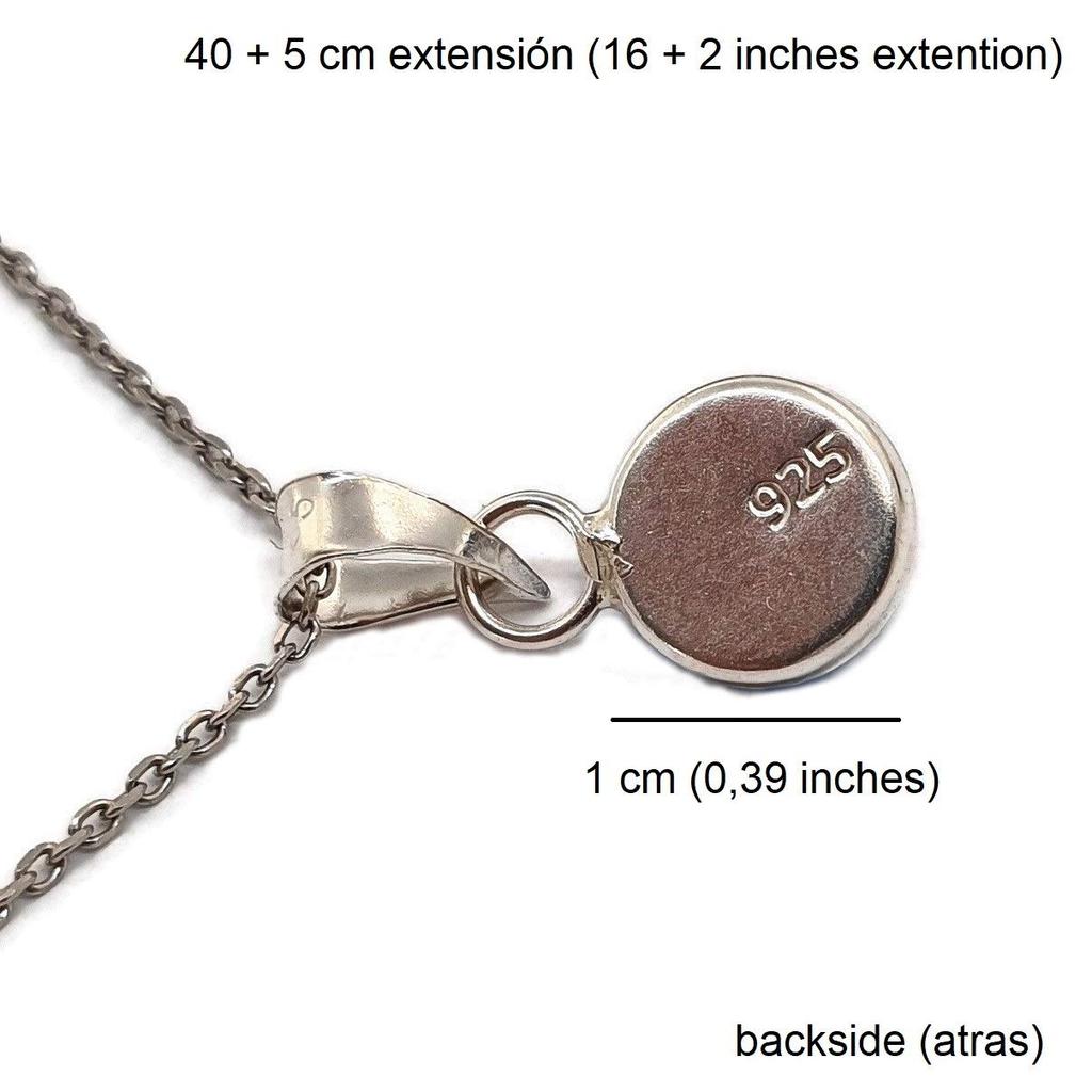 Mystic Jewels Ожерелье из синего стекла от сглаза на удачу, серебро 925 пробы, длина цепочки от сглаза, стекло Dalia's - - - 40~45 см, защита,