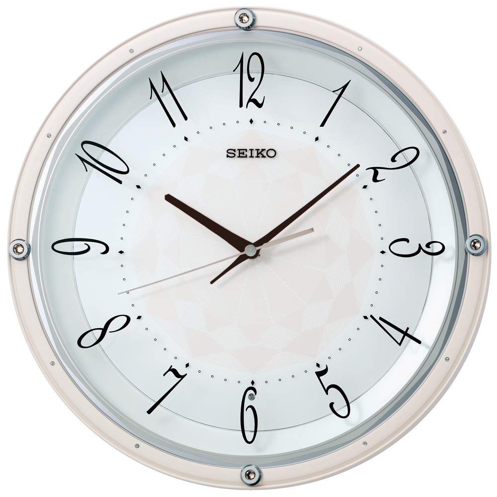 Seiko Настенный светильник-часы Диаметр x Радио KX257P Часы, Розовый, 33,0 x 5,0 см, Управляемые, Аналоговые,