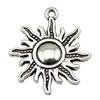 10 шт. 28x25 мм Подвески «Солнце» цвета античного серебра для ювелирного бренда: WYISYWG