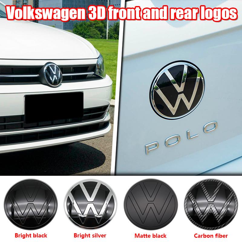 2026 saf7For Volkswagen Polo 2019 2020 2021 2022 2023 2024 1Pc 139mm 110mm Car Logo Front Bonnet Hood Rear Trunk emblem Auto Accessories
