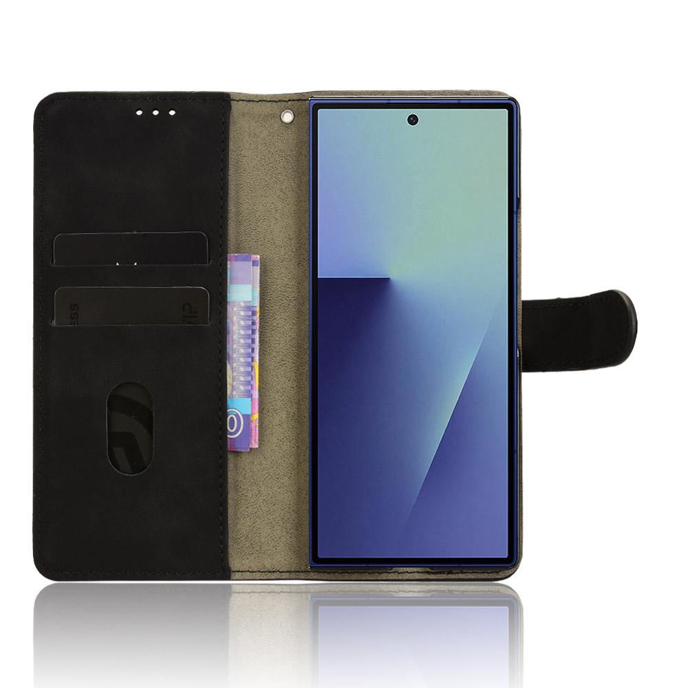 Для Samsung Galaxy Z Fold7 5G Кожаный чехол с эффектом кожи Противоударный Чехол-кошелек Книжка для телефона