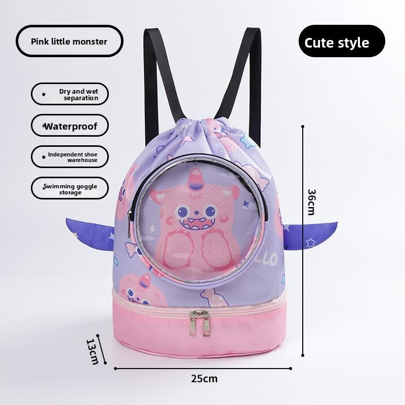 Kids Swim Bag With Dry Wet Separation Waterproof Storage For Beach Travel And Sports Use