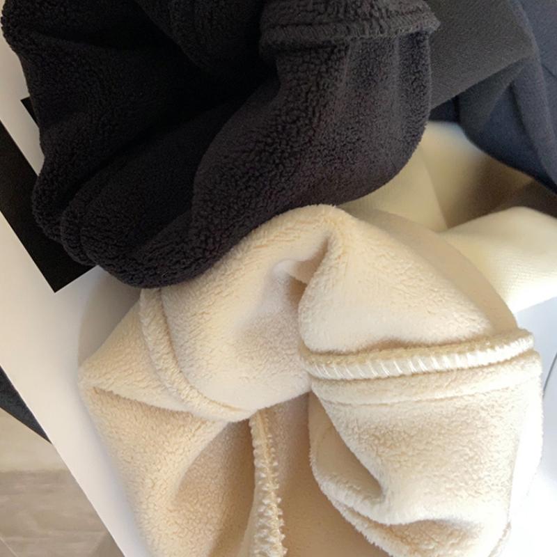 Осенне-зимние толстые однотонные плюшевые повседневные хлопковые женские брюки-капри, свободные узкие брюки с высокой талией, женские модные флисовые теплые шаровары для женщин 25258