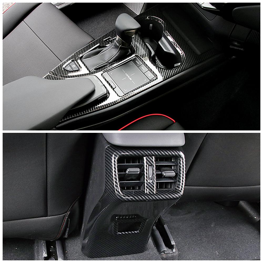 Для Lexus UX UX200 UX250 2018-2022 Цвет углеродного волокна Интерьер Центральный блок управления Модификация Рамка Крышка Отделка Внешний стиль