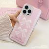 New Large Hole IMD Fresh Bow Suitable for Apple 16 Mobile Phone Case 15PROMAX Protective Case Korean 14Pro
