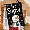 1pc Double-Sided Snowman Garden Flag - Polyester, No Electricity Needed, Fun Winter Snowflake Lawn & Doorway Decoration for Indoor and Outdoor Use
