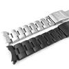 Ремешок для часов, 3 ряда, Oyster Bow Ring, прочный сменный ремешок из нержавеющей стали, тройной, с застежкой-молнией, металлический ремешок для часов, браслет, пряжка (Серебро, 22мм)