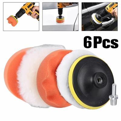 6pcs/set Buffing Wheels Car Polishing Pad Kit 3/4/5/6/7 Inch Car Repair Tools
