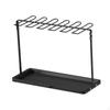 Metal Wine Glass Holder Drying Rack Glassware Drip Tray Hanging Stemware Storage for