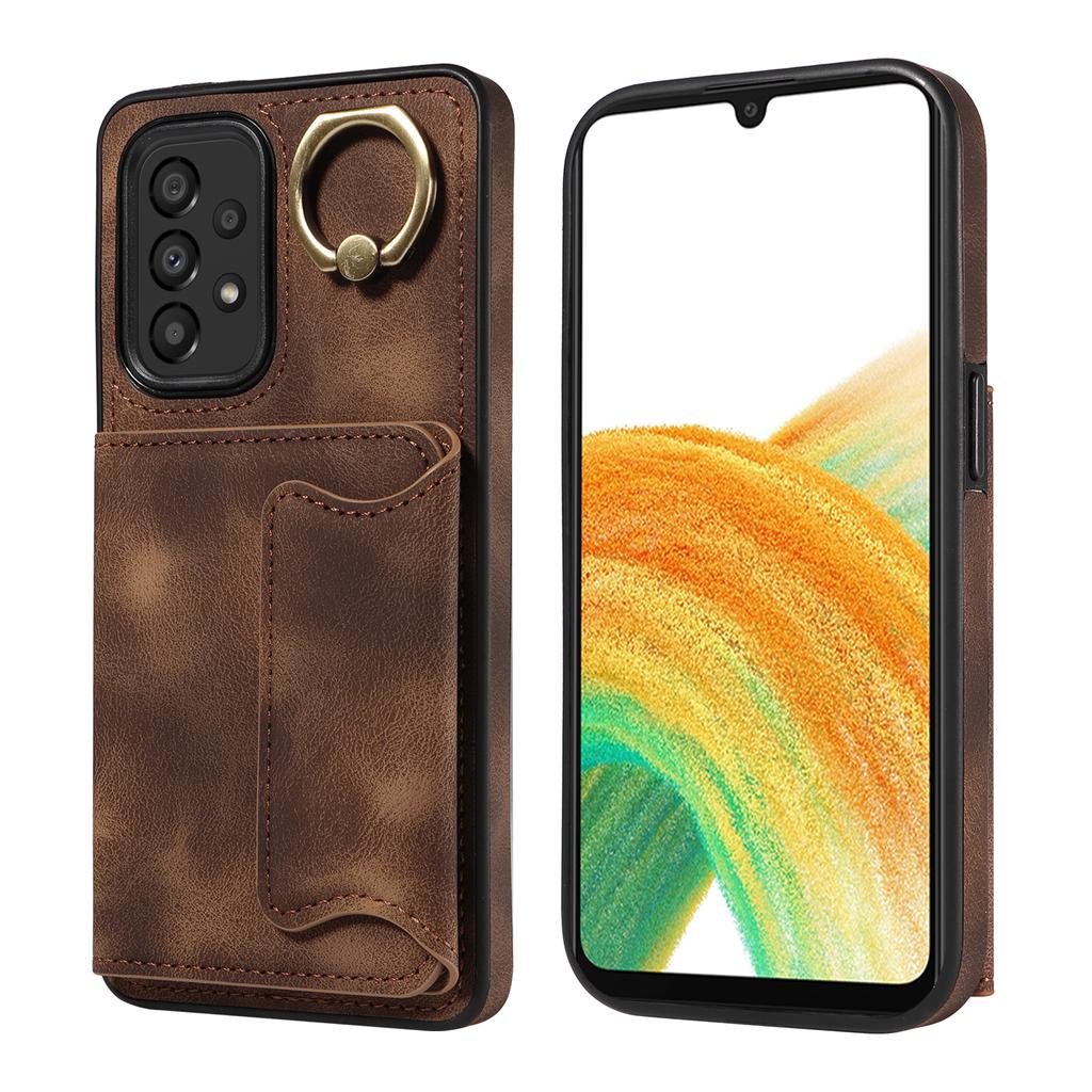 Чехол-книжка с кольцом-подставкой и слотами для карт для Samsung Galaxy A33 5G