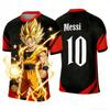 Взрослая мужская футболка с 3D-печатью Dragon Ball Goku, детская футболка с аниме, специальная футбольная майка №10, унисекс