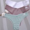 FINETOO 3Pcs Women Cotton Panties Sexy Thongs 6 Colors Underwear For Woman Low-Rise Underpant Bikini Briefs