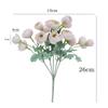 Multicolor Camellia Artificial Flower Flocking Faux Flower  Wedding Ornament