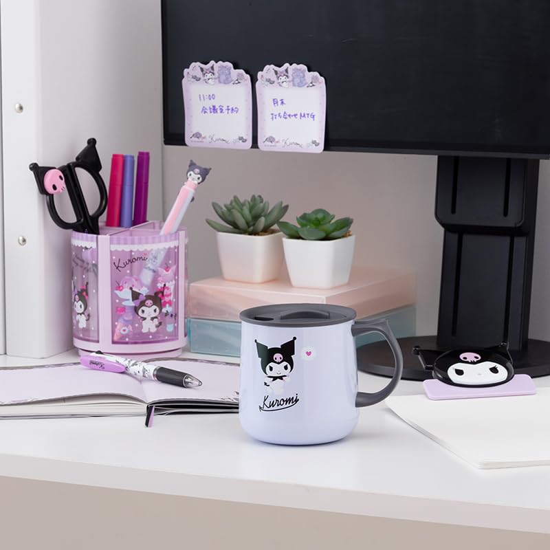 Sanrio Stainless Steel Mug with Lid Kuromi Stainless steel resin Lid Polypropylene Gasket Silicone rubber Keeps drinks hot or cold 360ml 297020