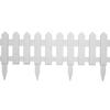 Lawn Edging 25 pcs White 10 m PP