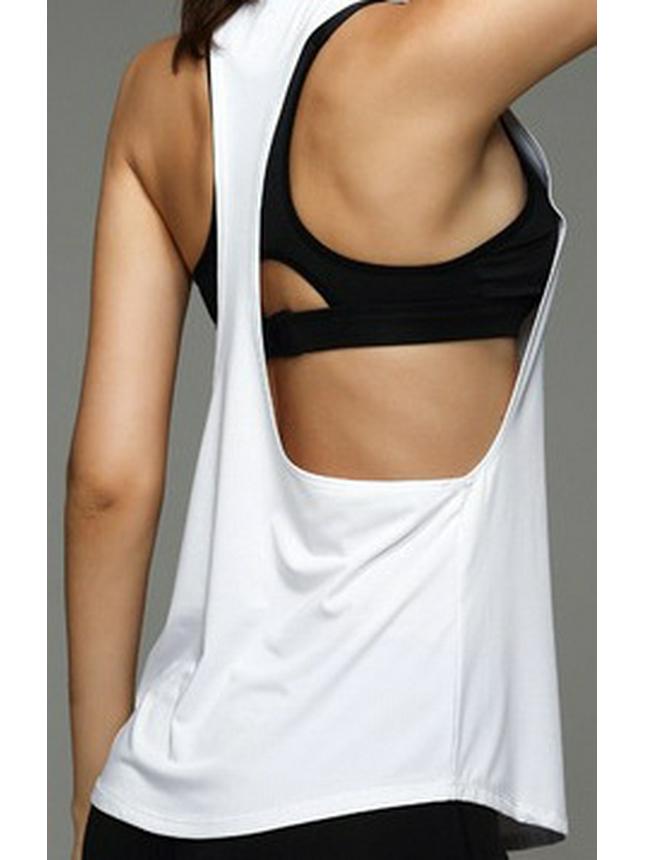 Большого размера быстросохнущая майка без рукавов для йоги и бега